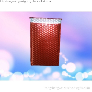 Red Metallic Bubble Envelope